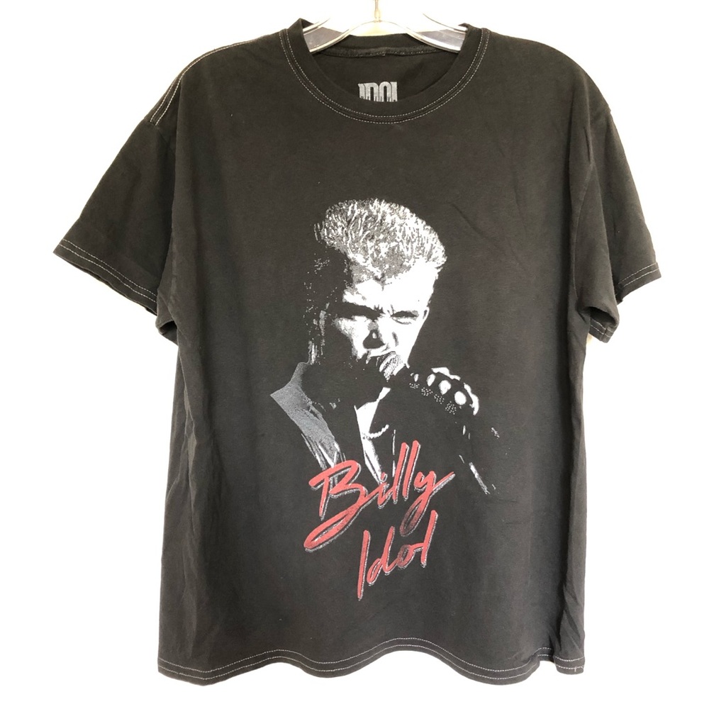 Billy Idol Distressed Black Band T